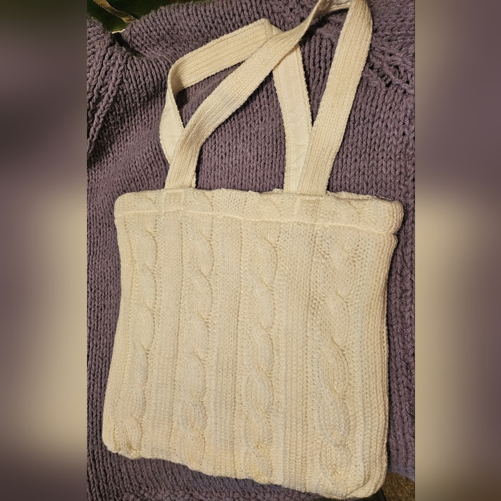 Cream knit bag NWOT